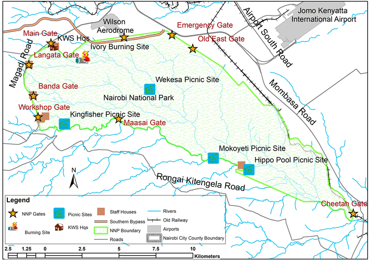 Image showing Ivory burning site near Langata Gate north of NNP