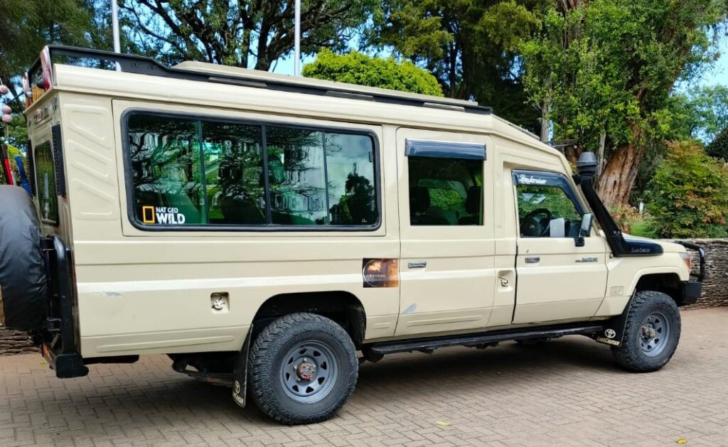 Nairobi Safari Land Cruiser vehicle for half-day Nairobi National Park tour-  LC79KCW